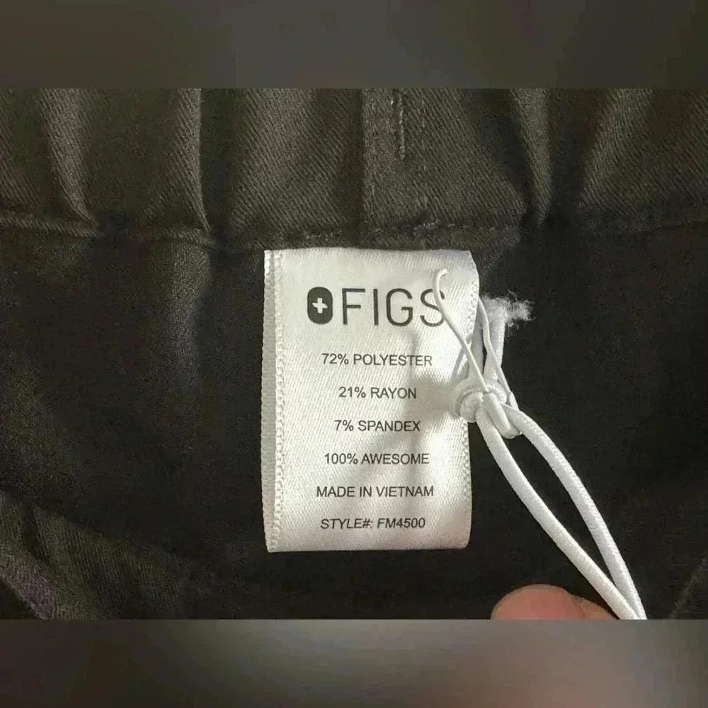 FIGS Men’s Pisco Basic Scrub Pants Black Size M (00892)